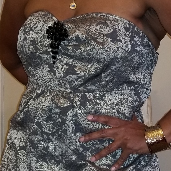 NWOT Lane Bryant Gold/Black Sweetheart Boustier - Picture 2 of 6